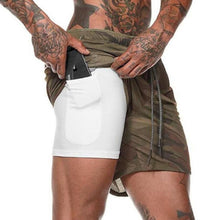 Load image into Gallery viewer, Men's 2 in 1 Fitness Running Shorts