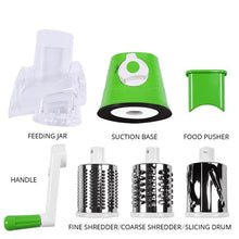 Load image into Gallery viewer, Manual Multifunctional Round Mandoline Slicer Potato Cheese Vegetable Cutter Slicer Kitchen Gadgets