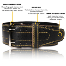Load image into Gallery viewer, Genuine Leather Weightlifting Belt
