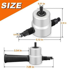 Load image into Gallery viewer, Nibbler Cutter Drill Attachment Double Head Metal Sheet