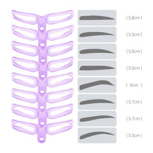 Load image into Gallery viewer, Eyebrow Stencils Kit Grooming Card Eyebrow Makeup Tools