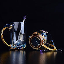 Load image into Gallery viewer, Enamel Glass Coffee Cup Mug