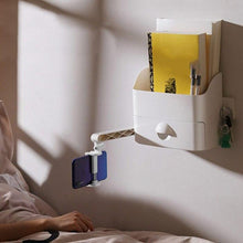 Load image into Gallery viewer, Multi-function Wall Mounted Bedside Shelf with Phone Holder