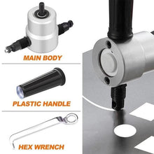Load image into Gallery viewer, Nibbler Cutter Drill Attachment Double Head Metal Sheet