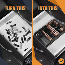 Load image into Gallery viewer, Battery Storage Organizer with Tester