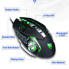 Load image into Gallery viewer, LED Gaming Headset and Mouse (with Mouse Pad)