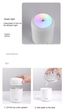 Load image into Gallery viewer, Portable H2O Ultrasonic Air Humidifier with Romantic Light