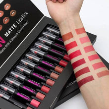 Load image into Gallery viewer, Long-Lasting Waterproof Matte Lipstick 12 Pcs/set