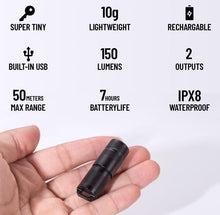Load image into Gallery viewer, Pocket Mini LED Flashlight USB Rechargeable
