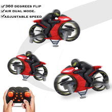 Load image into Gallery viewer, 2 In 1 Remote Control Motorcycle Land And Air
