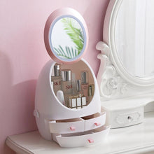 Load image into Gallery viewer, LED HD Mirror Makeup Storage Box Cosmetic Organizer Case

