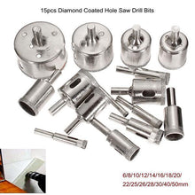 Load image into Gallery viewer, Diamond Glass Drill Bit Set 15pcs
