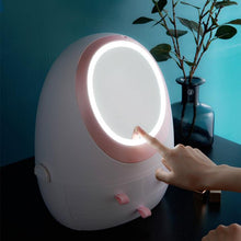 Load image into Gallery viewer, LED HD Mirror Makeup Storage Box Cosmetic Organizer Case
