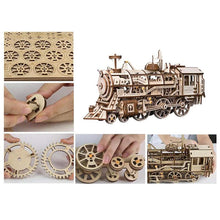 Load image into Gallery viewer, 3D Wooden Moveable Train Building Kit
