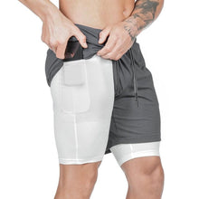 Load image into Gallery viewer, Men's 2 in 1 Fitness Running Shorts
