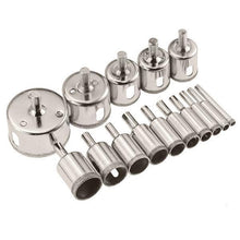 Load image into Gallery viewer, Diamond Glass Drill Bit Set 15pcs
