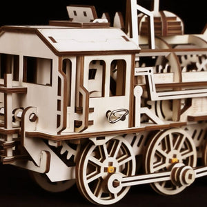 3D Wooden Moveable Train Building Kit