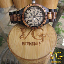 Load image into Gallery viewer, HANDMADE ENGRAVED WOODEN WATCH
