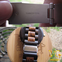 Load image into Gallery viewer, HANDMADE ENGRAVED WOODEN WATCH
