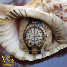 Load image into Gallery viewer, HANDMADE ENGRAVED WOODEN WATCH
