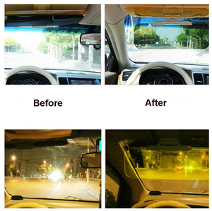 2 in 1 Car Sun Visor Day Night HD Anti Glare Dazzling Goggle Driving Sunshade Mirror