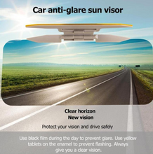 Load image into Gallery viewer, 2 in 1 Car Sun Visor Day Night HD Anti Glare Dazzling Goggle Driving Sunshade Mirror
