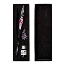 Load image into Gallery viewer, Glass Calligraphy Pen Set with Ink and Pen Rest
