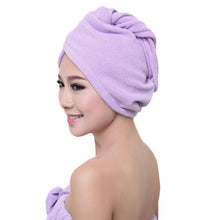 Load image into Gallery viewer, Hair-drying Towel Double Side Coral Fleece Dry Hair Hat
