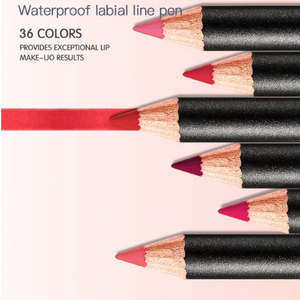 36 Colors Waterproof Non-marking Matt Velvet Lipstick Liner Pencil