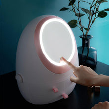 Load image into Gallery viewer, LED HD Mirror Makeup Storage Box Cosmetic Organizer Case
